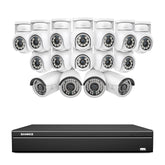 16 Channel 4K PoE Bullet & PTZ Security Camera System, 8MP Outdoor PoE IP Cameras, Pan & Tilt, ONVIF Supported NVR, Two-Way Audio, Smart Human/Vehicle Detection(12x PT Cameras+4x IP Cameras)